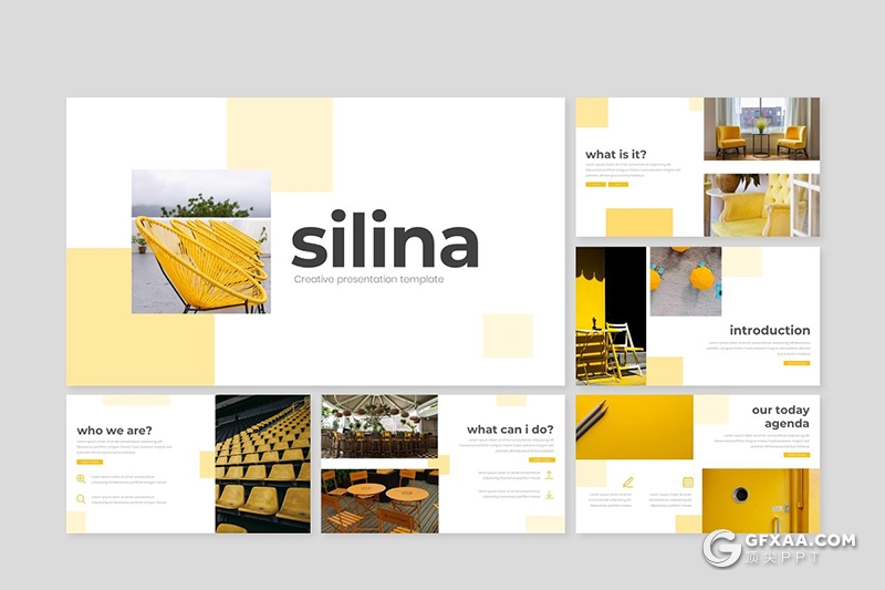 30页扁平化商务多用途Google slides模板5种主题配色 - 顶尖PPT