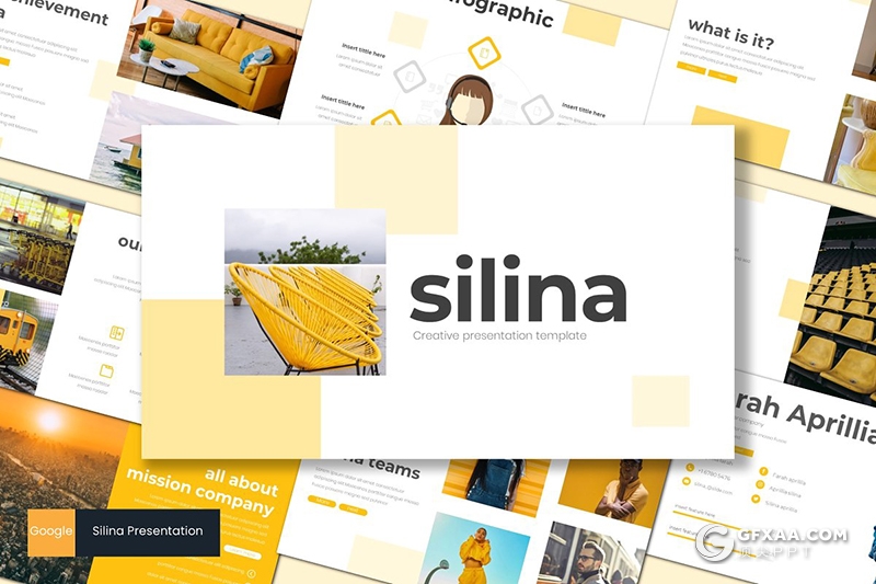 30页扁平化商务多用途Google slides模板5种主题配色 - 顶尖PPT