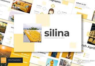 30页扁平化商务多用途Google slides模板5种主题配色 - 顶尖PPT