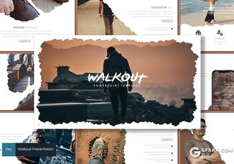 30页商务风格创意毛边图片占位符简约多用途keynote模板5种主题配色 - 顶尖PPT