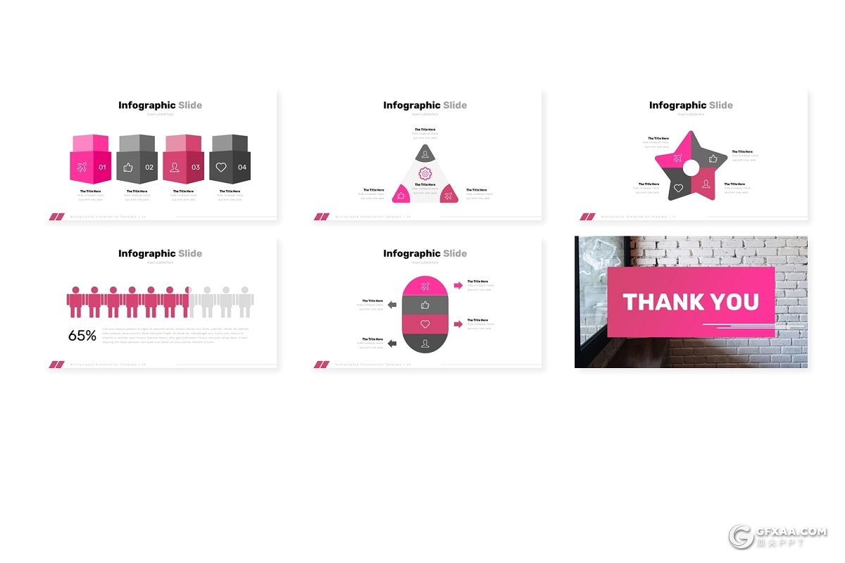 30页欧美简约时尚文艺范多用途Google slides模板5种主题配色 - 顶尖PPT