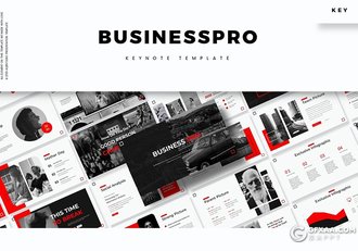 30页扁平化商务工作项目汇报商业专业版keynote模板5种主题配色 - 顶尖PPT