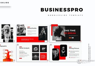 30页扁平化商务工作项目汇报商业专业版PPT模板5种主题配色 - 顶尖PPT