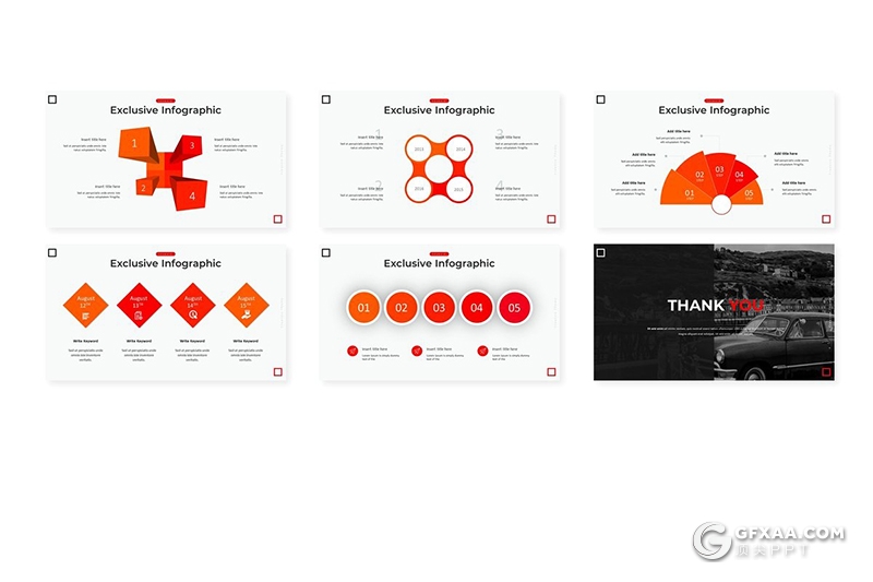 30页扁平化商务工作项目汇报商业专业版keynote模板5种主题配色 - 顶尖PPT