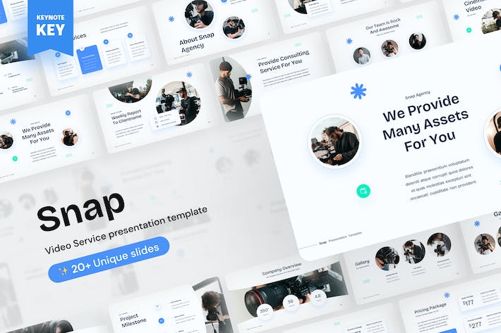 摄影照相短视频拍摄服务keynote模板 - 顶尖PPT