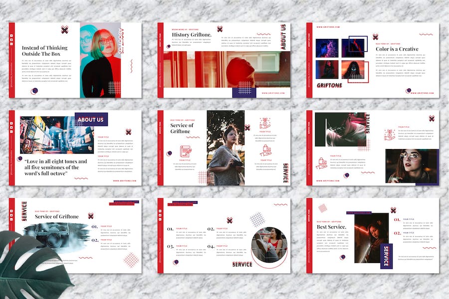 创意设计作品品牌展示PPT模板 - 顶尖PPT