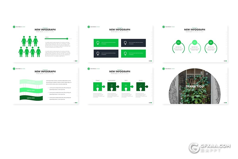 30页盆栽景观植物市场分析介绍展示PPT模板5种主题配色 - 顶尖PPT