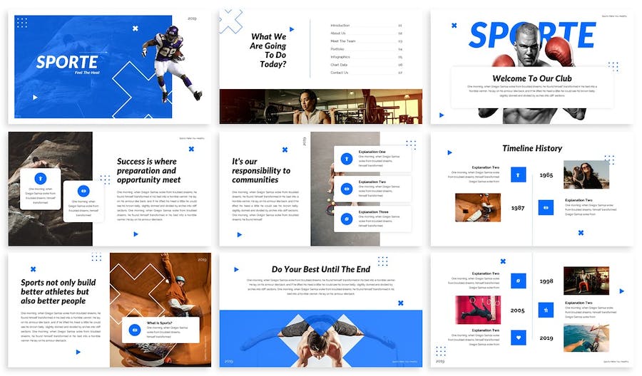 运动体育健身训练方案PPT模板 - 顶尖PPT