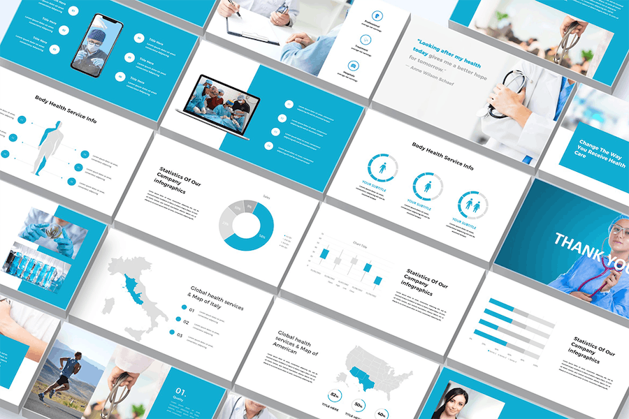医疗机构团队介绍Keynote模板 - 顶尖PPT
