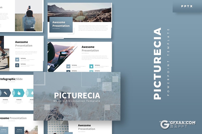 30页户外旅游运动主题PPT模板5种主题配色 - 顶尖PPT