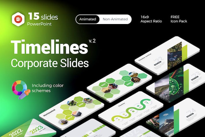 企业发展介绍时间信息图表PPT模板 - 顶尖PPT