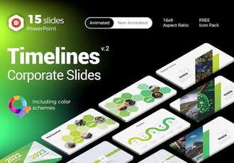 企业发展介绍时间信息图表PPT模板 - 顶尖PPT