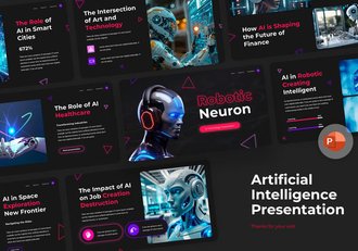 AI技术人工智能科技PPT模板 - 顶尖PPT