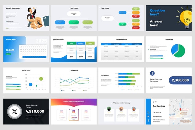 营销峰会信息图形解决方案keynote模板 - 顶尖PPT