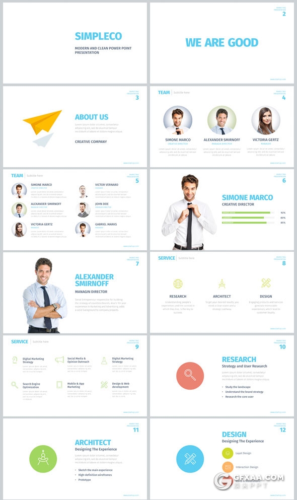 96页欧美创意数据信息图形设计商务工作计划汇报PPT模板 - 顶尖PPT