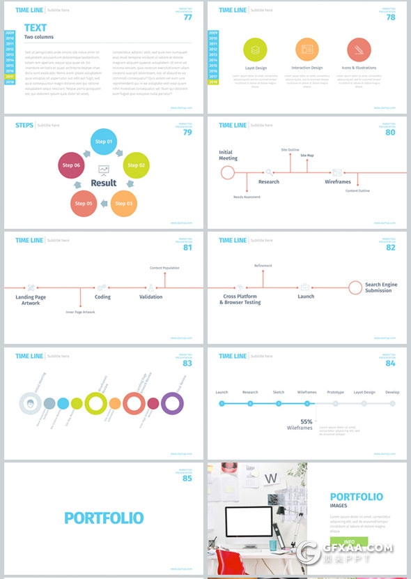 96页欧美创意数据信息图形设计商务工作计划汇报PPT模板 - 顶尖PPT