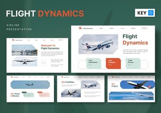 飞行动力学航空公司keynote模板 - 顶尖PPT