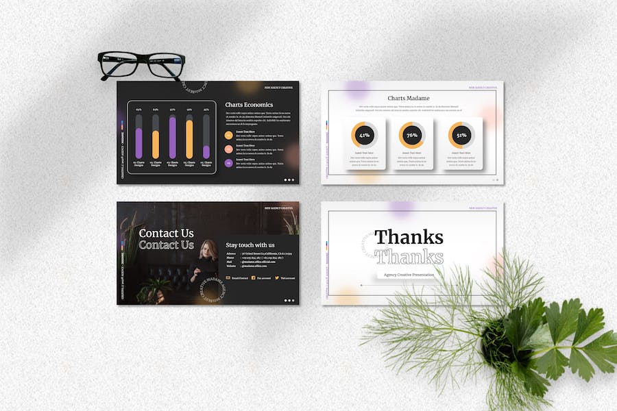 创意机构作品展示设计Keynote模板 - 顶尖PPT