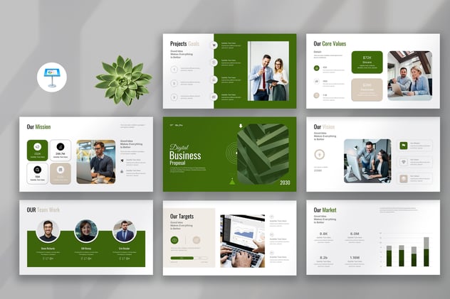 数字业务提案keynote模板 - 顶尖PPT