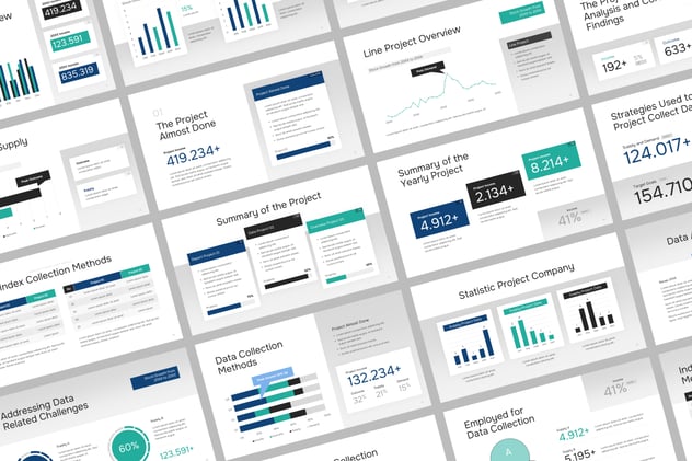 商业数据分析业绩报告演讲Keynote模板 - 顶尖PPT