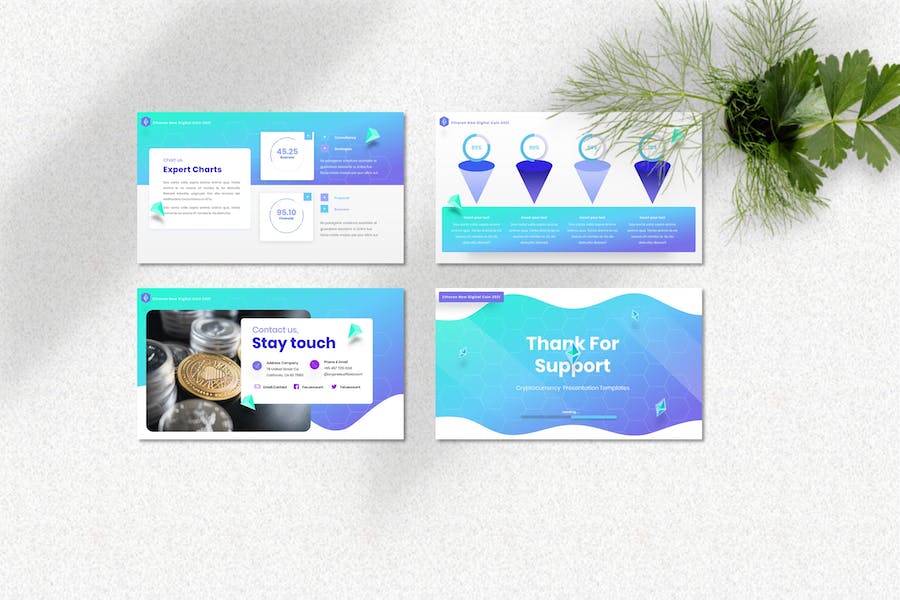以太坊加密货币区块链交易PPT模板 - 顶尖PPT