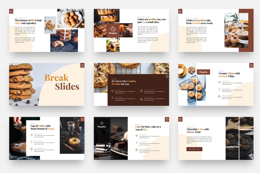 烘焙行业饼干蛋糕饼干食品keynote演讲模板 - 顶尖PPT