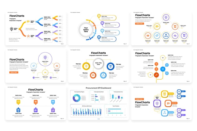 流程图信息图表PPT模板 - 顶尖PPT