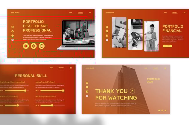 团队介绍作品集PowerPoint模板 - 顶尖PPT