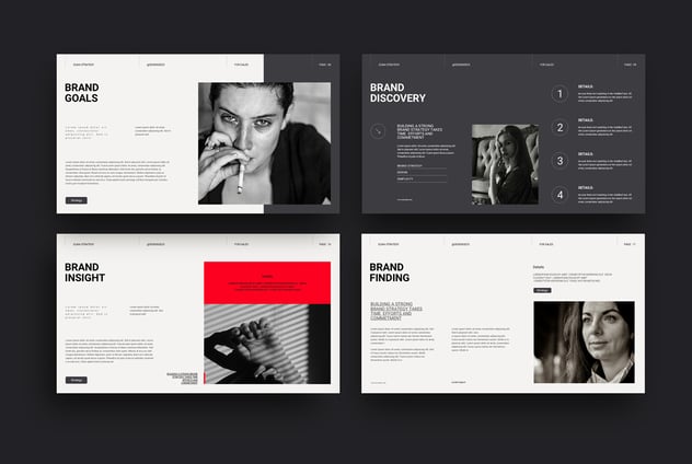 时尚服装品牌战略演示PPT模板 - 顶尖PPT