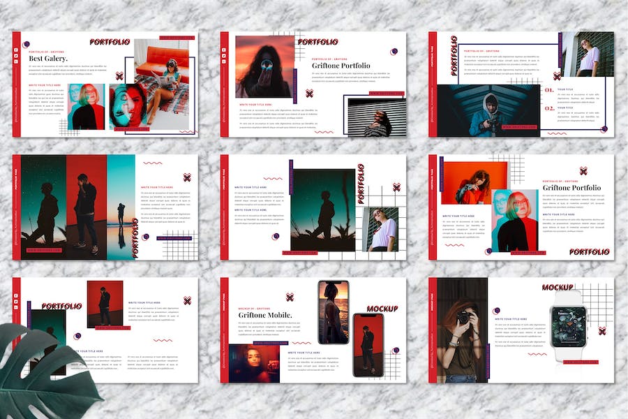 创意设计作品品牌展示PPT模板 - 顶尖PPT