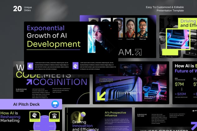 AI科技报告人工智能keynote模板 - 顶尖PPT