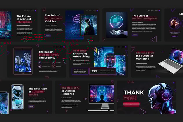 AI技术人工智能科技PPT模板 - 顶尖PPT