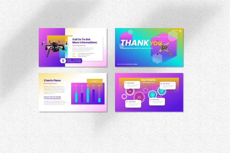 无人机摄影广告策划宣传PPT模板 - 顶尖PPT