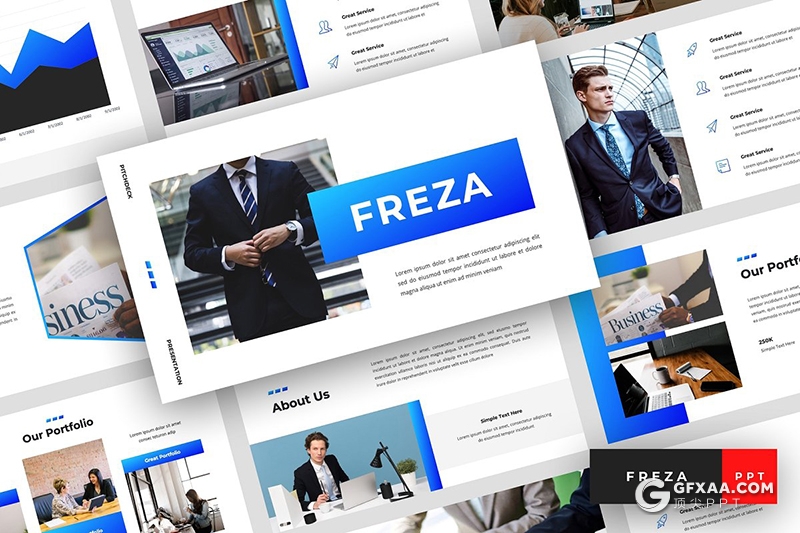 36页商务风格企业团队介绍项目业务介绍展示PPT模板 - 顶尖PPT