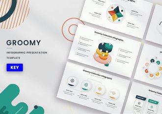 创意圆环聚合分散要点信息图形图表keynote模板 - 顶尖PPT