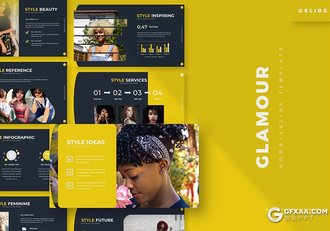 30页创意版式设计魅力女性行业主题Google slides模板5种配色主题 - 顶尖PPT