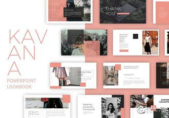 80页粉色时尚服装秀女性行业主题PPT模板 - 顶尖PPT