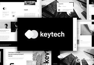 50页黑白简约公司团队介绍项目合作展示多用途PPT模板 - 顶尖PPT