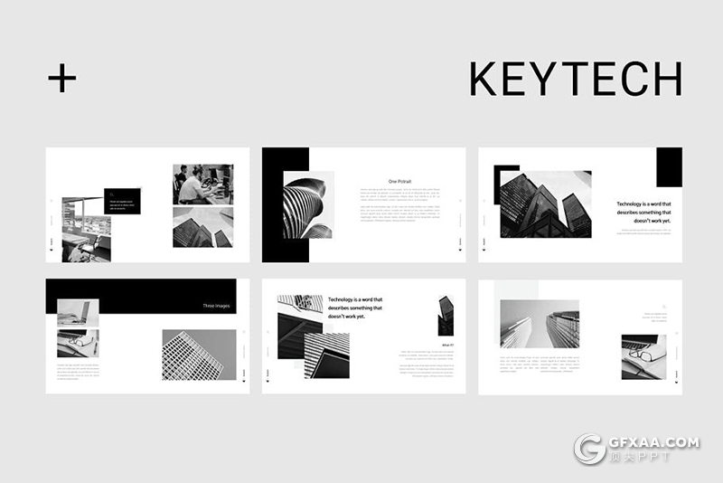 50页黑白简约公司团队介绍项目合作展示多用途keynote模板 - 顶尖PPT