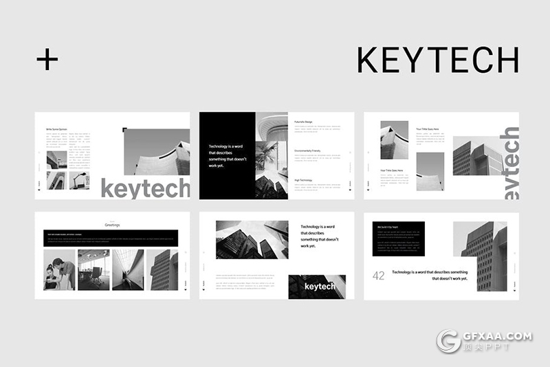 50页黑白简约公司团队介绍项目合作展示多用途keynote模板 - 顶尖PPT