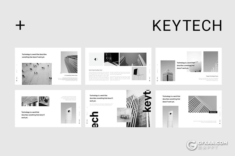 50页黑白简约公司团队介绍项目合作展示多用途keynote模板 - 顶尖PPT