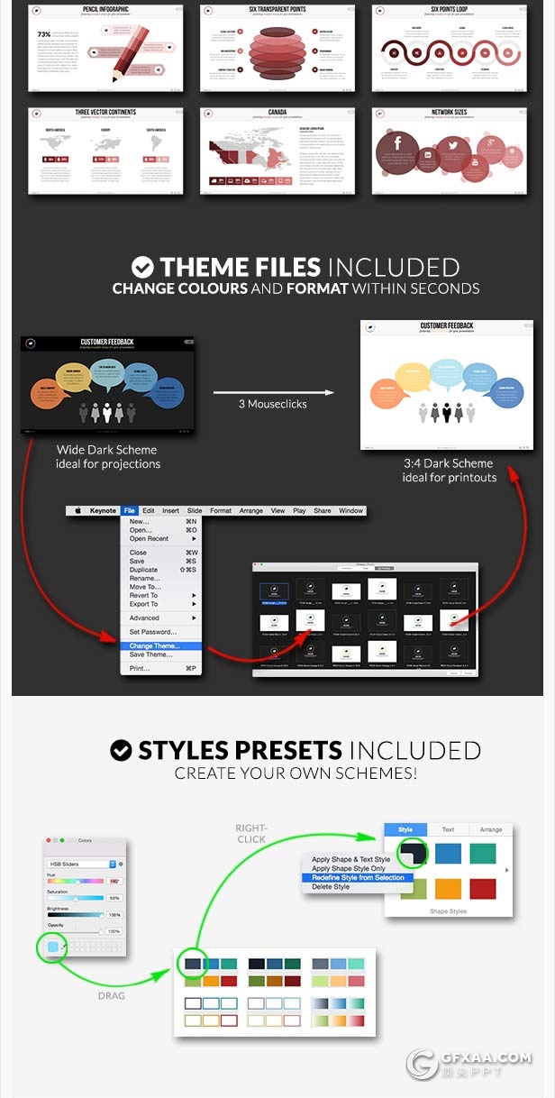 300多页国外高端keynote模板商务信息图形各国地图数据统计图标keynote模板项目样机工作汇报商务企业介绍keynote模板预设12种配色4000+矢量icon图标 - 顶尖PPT