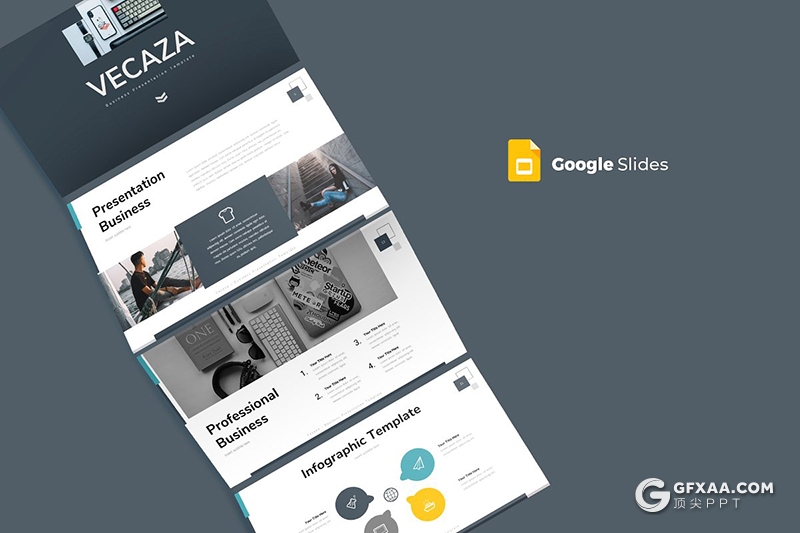 30页企业介绍工作分析总结计划Google slides模板5种主题配色 - 顶尖PPT
