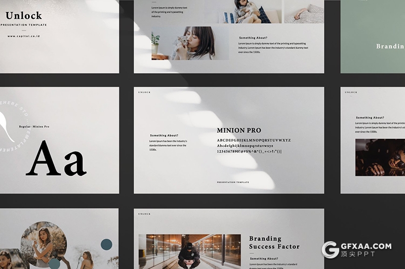 50页扁平化简约时尚流行风格PPT模板 - 顶尖PPT