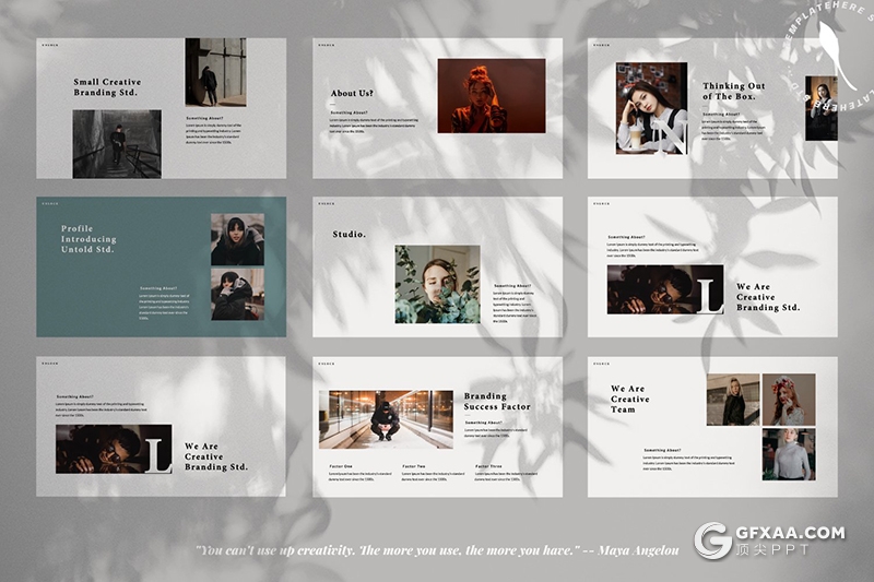 50页扁平化简约时尚流行风格PPT模板 - 顶尖PPT