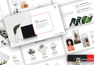 30页文艺小清新风格室内盆栽植物介绍展示PPT模板 - 顶尖PPT