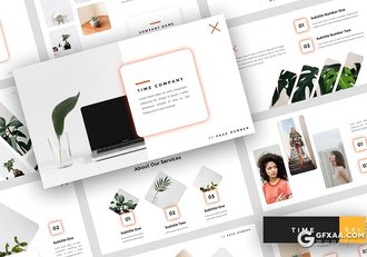 30页文艺小清新风格室内盆栽植物介绍展示Google slides模板 - 顶尖PPT