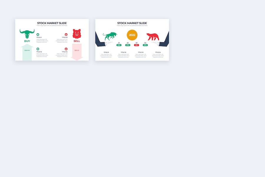 商业股市走势分析对比PPT图形模板 - 顶尖PPT