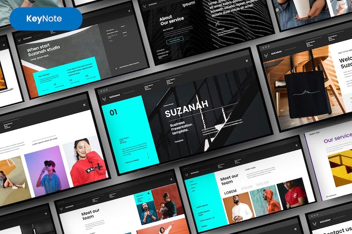 企业团队介绍商业商务通用keynote模板 - 顶尖PPT