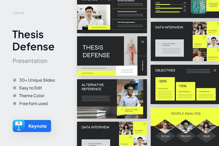 科学论文学位答辩讲述展示Keynote模板 - 顶尖PPT